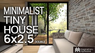Tiny House Design: Minimalist Container House 6x2.5x2  #tinyhouse #containerhouse #minimalistdesign