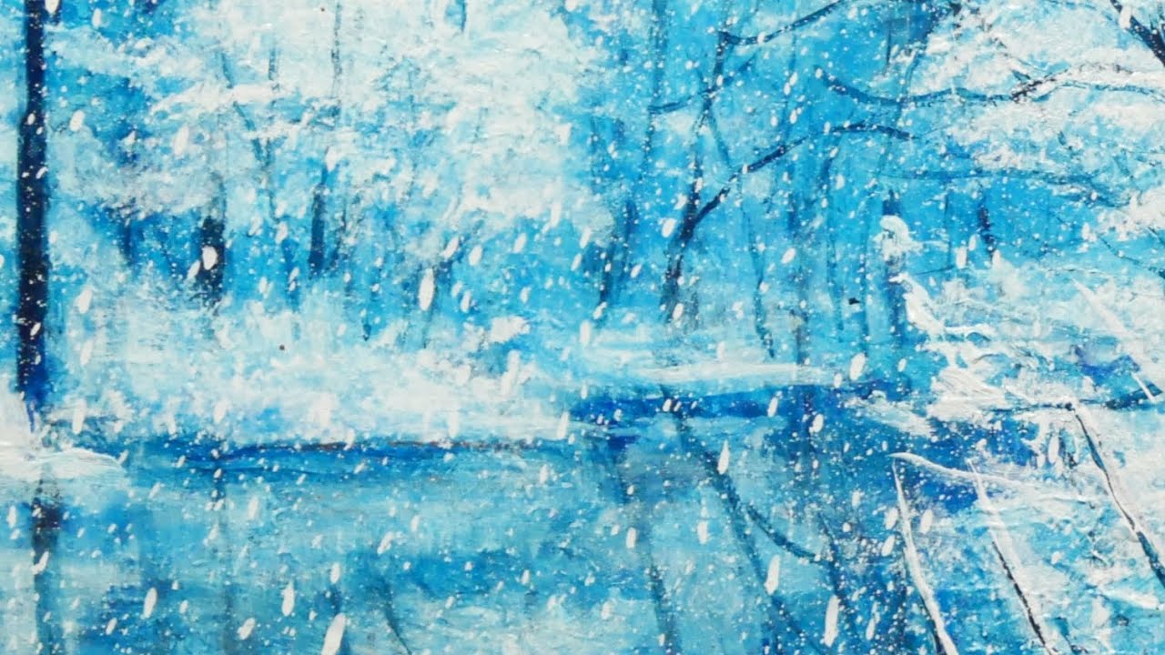 油絵】【白銀の世界】 #油絵 #手書き #アート #絵画 #絵 #油彩画 #美術