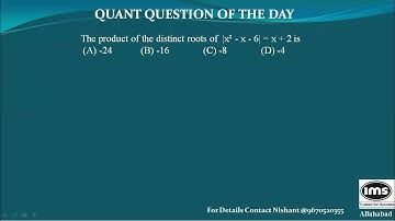 Video Solution for Quant Question of the Day 61