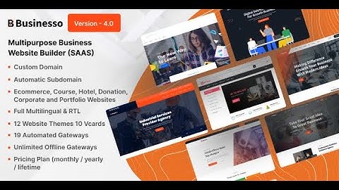Businesso v4.0 - Business Website Builder SAAS (Multitenancy) - nulled