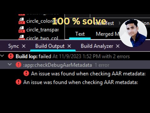 An issue was found when checking AAR metadata  android studio : issue  found  checking aar metadata