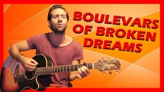 Video thumbnail of "Tutorial Chitarra ➔ "Boulevard of Broken Dreams" - Green Day [Accordi Facili ITA]"