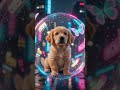 Puppy in a Bubble City 🐶✨ #Shorts #AIArt