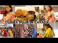 Celebrating Durga Puja in Edmonton - 3 Saree Look - Ashtami Bhog - Emotional days 🌺