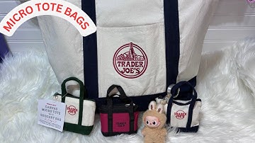 WHAT’S IN MY BAG TRADER JOE’S MICRO CANVAS TOTE BAG #traderjoes 