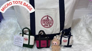 WHAT’S IN MY BAG TRADER JOE’S MICRO CANVAS TOTE BAG #traderjoes 