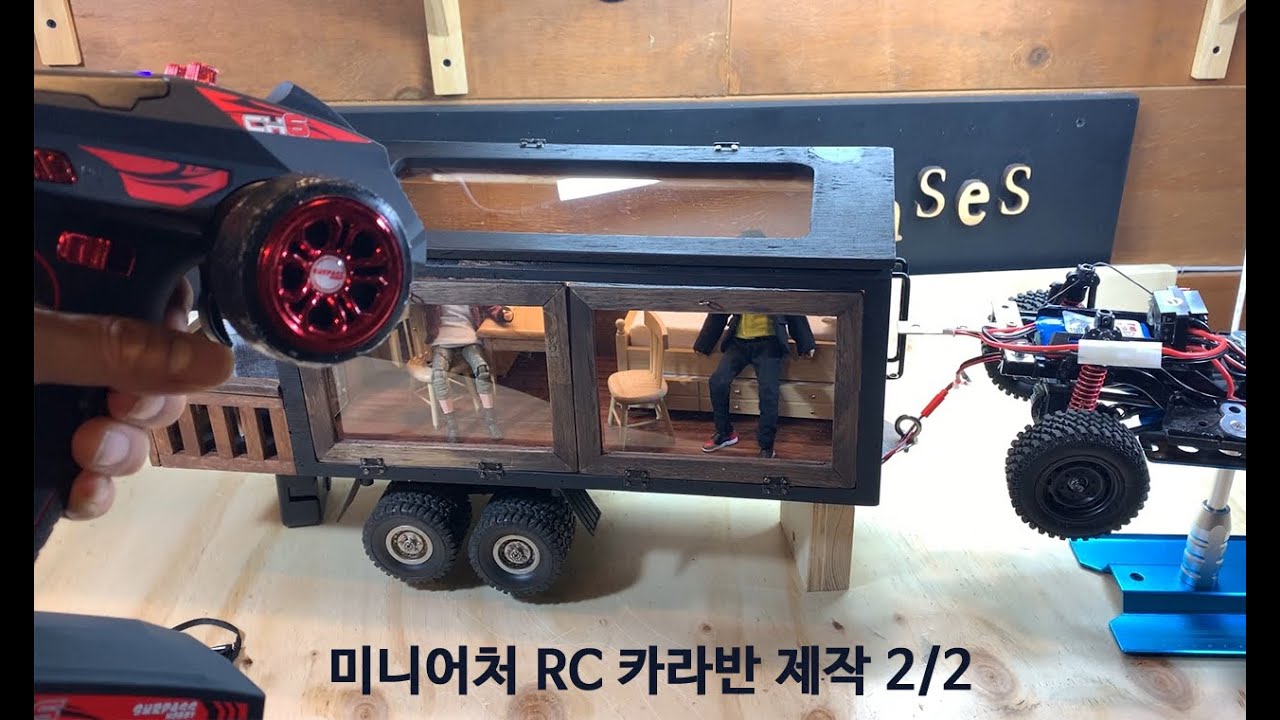 (2/2) Diy Miniature Rc Camper Caravan Production 1/12 scale Camping car ...