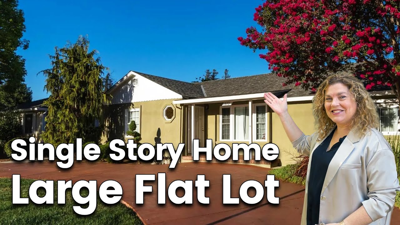 West San Jose Home tour, Large Flat Lot, Single Story Home