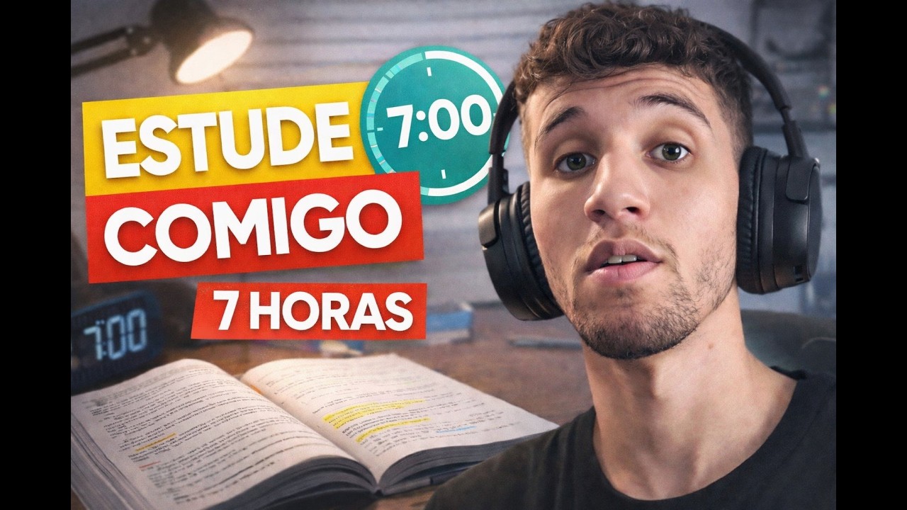 📚🔥 LIVE DIÁRIA DE ESTUDOS – ESTUDE COMIGO (7 Horas Líquidas)  Study with me  @ Leo Concurseiro 🔥 #12