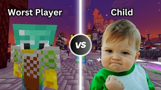Minecraft’s Worst Player vs. A KID