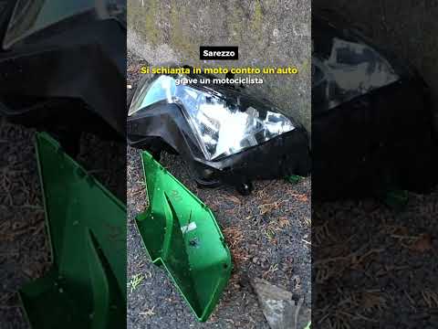 Video Si schianta in moto contro unauto a Sarezzo: grave un 29enne
