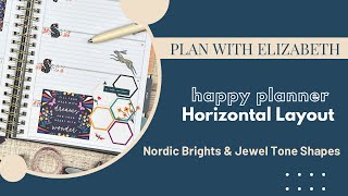 Plan with Me | Horizontal Layout | Nordic Brights | Twin Loop | Happy Planner