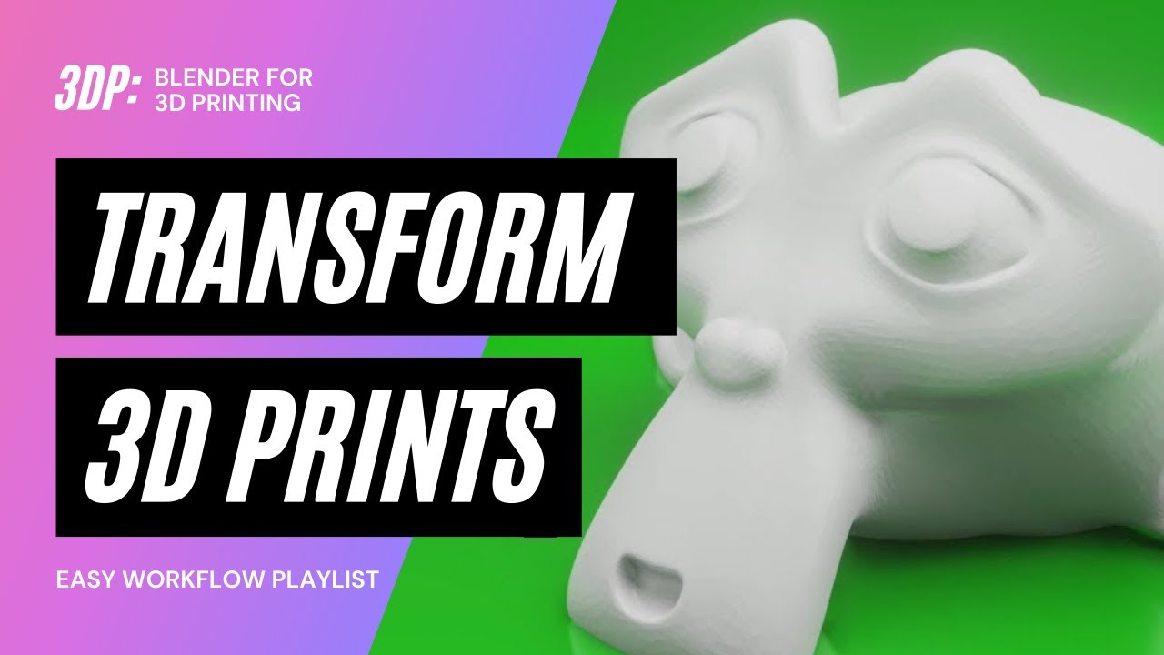 Transform #3DPrint Orientations | Blender for 3D Printing - YouTube