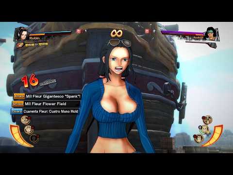 Robin vs Aokiji (Hardest AI) One Piece Burning Blood