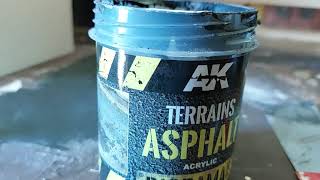 Tarmac roads for the model railway with AK asphalt