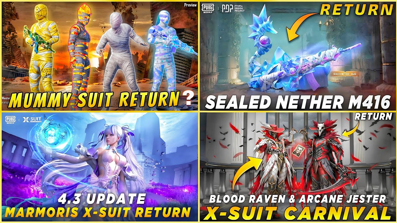 🔴 MUMMY SUIT RETURN | SEALED NETHER M416 RETURN | NEXT X-SUIT CARNIVAL | MARMORIS X-SUIT RETURN 🤩