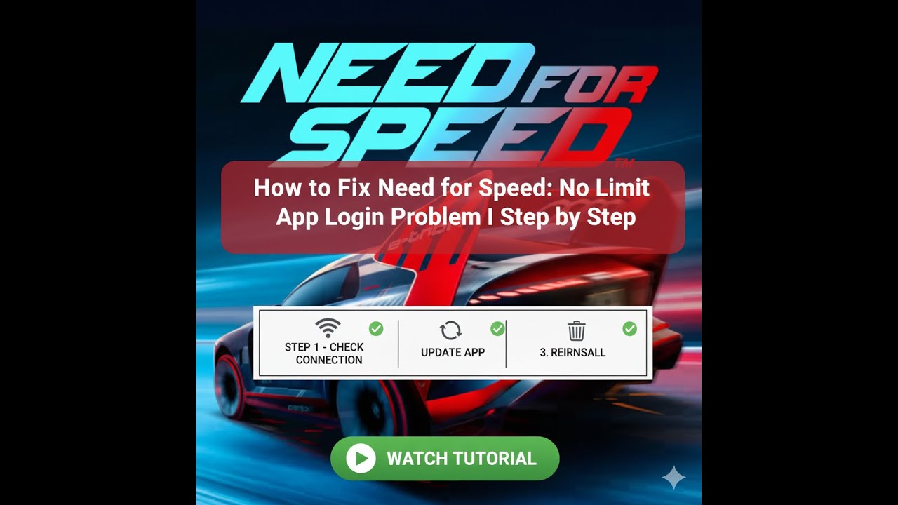 How to Fix Need for Speed: No Limits App Login Problem I Step by Step ...