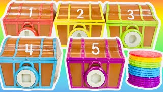 LEARNING Resources Pirate Treasure Chests Numbers Colors For Babys Toddlers Kids Children