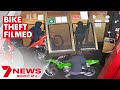 14-year-old boy among gang of thieves filmed stealing motorbikes at Gepps Cross | 7NEWS