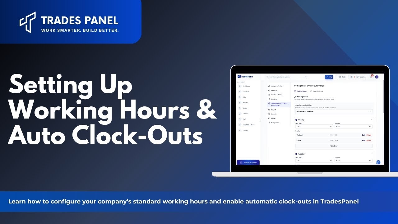 Setting Up Working Hours & Auto Clock Outs - YouTube
