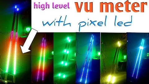 Amazing VU meter using pixel LED lights(WS2812B )atmega328p arduino uno r3 || music reactive lights