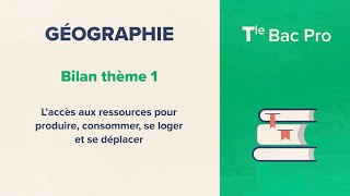 Laccès Aux Ressources Pour Produire, Consommer, Se Loger Et Se Déplacer Géographie Tle Bac Pro