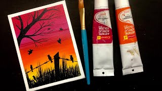 In this painting tutorial, i will show you easy acrylic for beginners
| scenery with colours inspired by - https://instagram.com/ar...