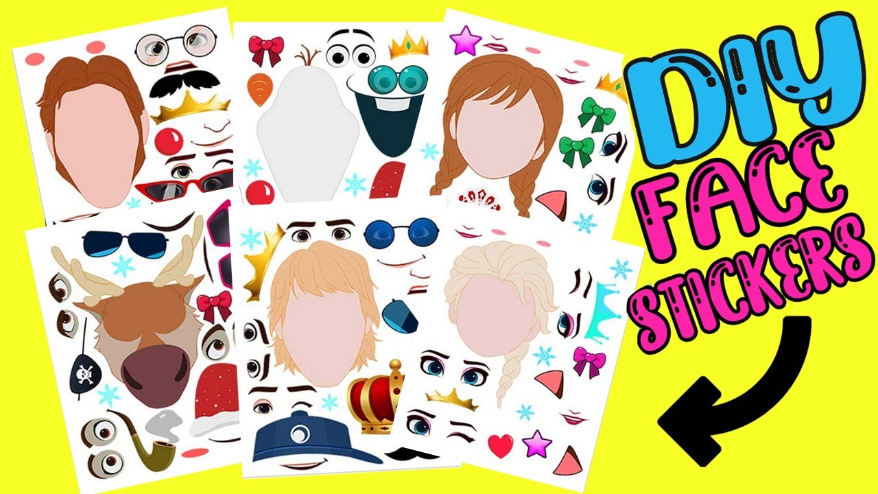 Disney Frozen DIY Make Your Own Face Stickers with Anna and Elsa YouTube