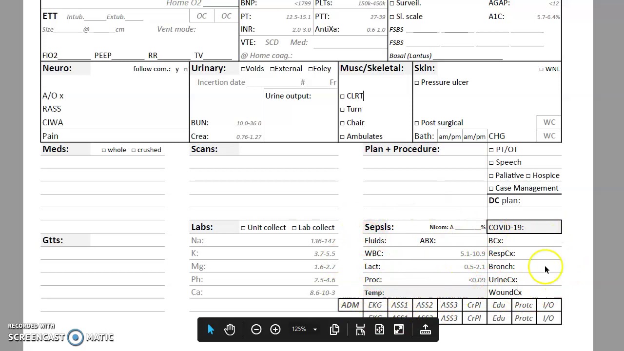 ICU nurse report sheet - YouTube