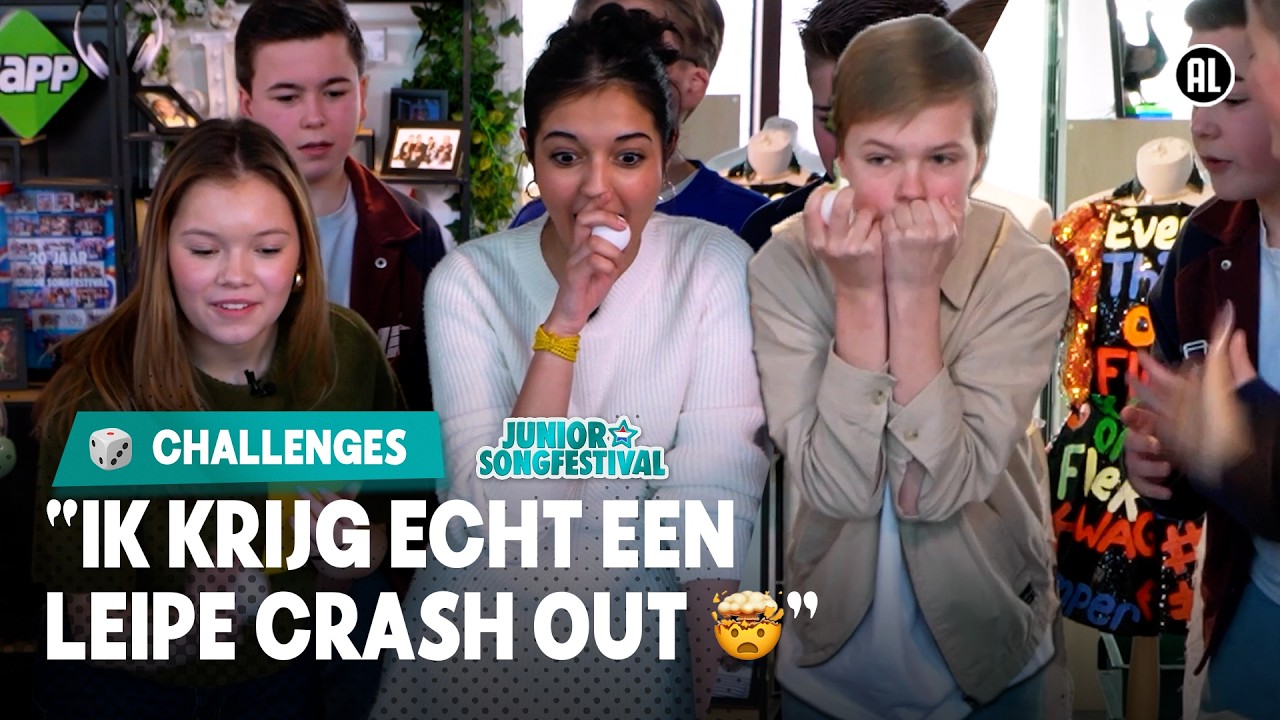 #19 VIRAL CHALLENGES SPELEN LOOPT UIT DE HAND 😂 | JUNIOR SONGFESTIVAL 2026 🇳🇱