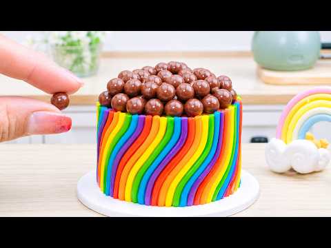 Amazing Mini Rainbow Cake 🌈 Colorful Chocolate Ball Cake | Amazing Cake
