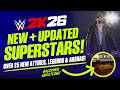 WWE 2K26: Over 25 New &amp; Updated Superstars, Legends, Attires, Arenas &amp; More!