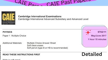 9702/11/M/J/2017|As-niveau|P1|Fysica 9702|Cambridge
