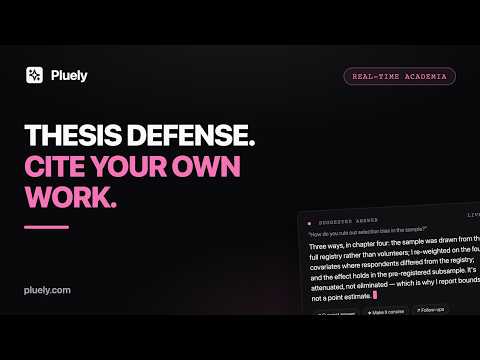 Pluely Thesis Defense Demo: Invisible AI Cites Your Own Chapters Live for Committee Questions