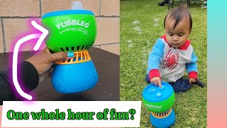 Honest Mom review of FUBBLES bubble machine