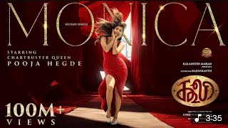  'Monica' Telugu lyrical video from Superstar Rajinikanth's #COOLIE​