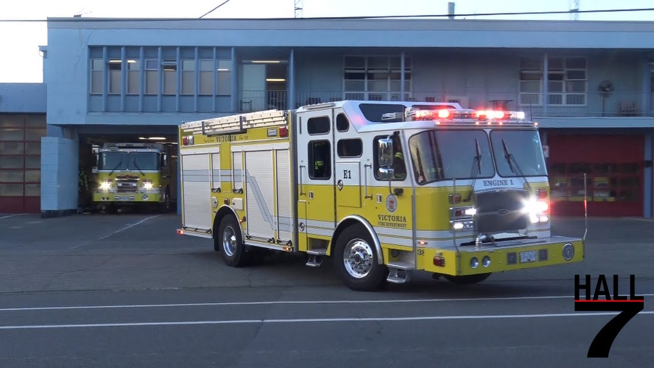 Victoria Fire Department Engine 1, Rescue 1, & BCAS Responding YouTube