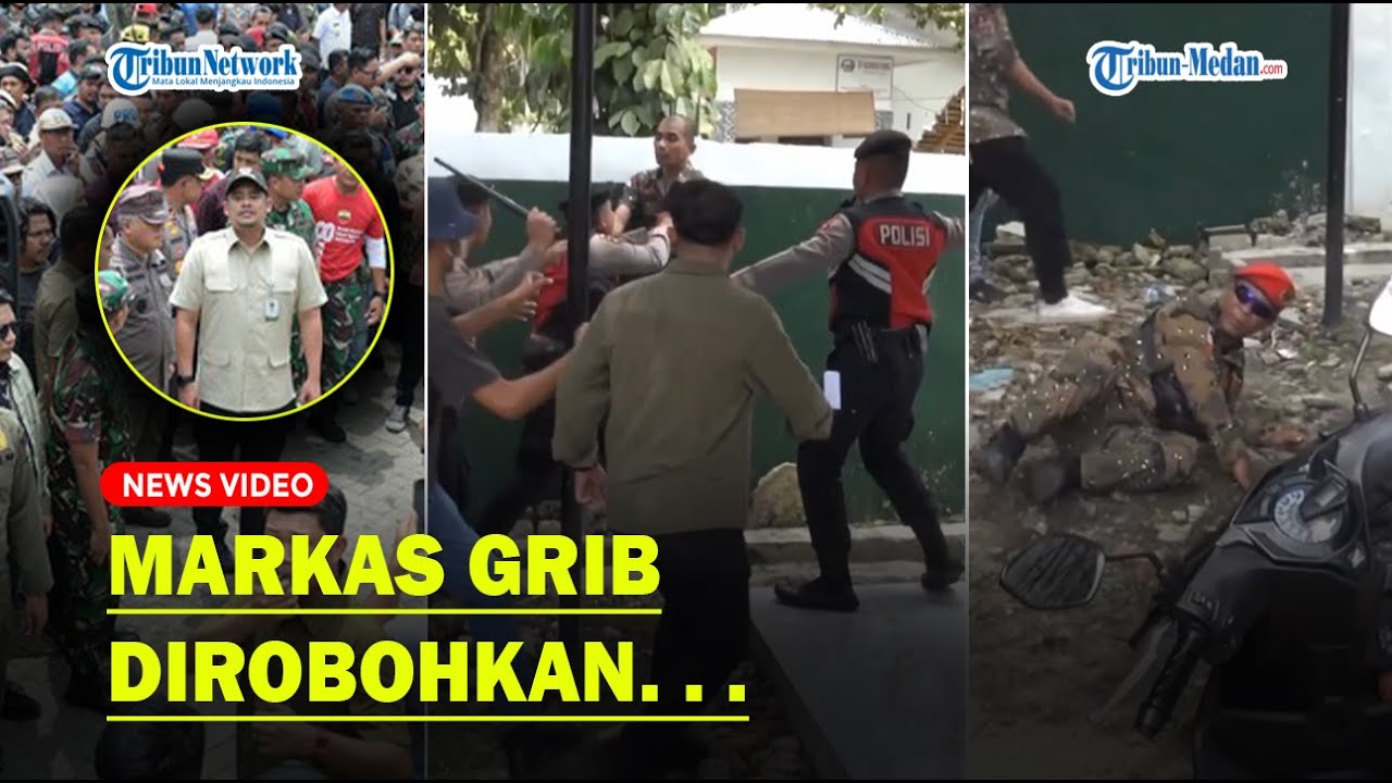 Bobby Nasution Nyaris Kena Lemparan Batu saat Robohkan Markas GRIB Sumut
