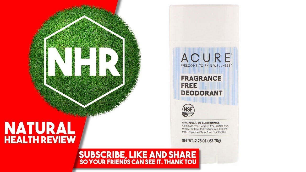 Acure, Deodorant, Fragrance Free, 2.25 oz (63.78 g)