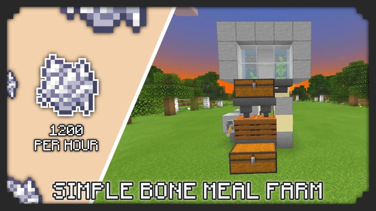Efficient Bone Meal Farm In Minecraft Bedrock 1.18 - MCPE/MINECRAFT ...