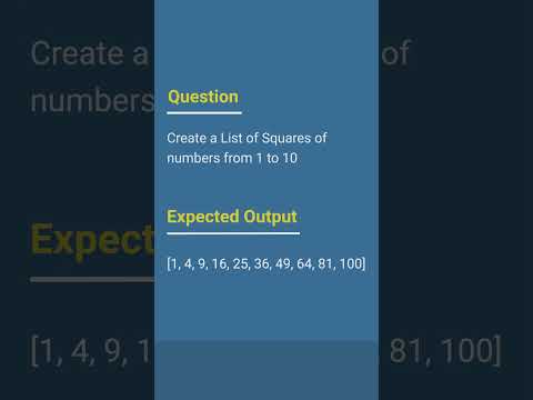 Python Interview Questions  List Comprehension Video 1 #tjpython