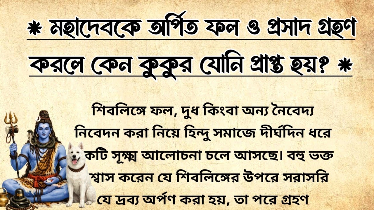 মহাদেবকে অর্পিত ফল ও প্রসাদ গ্রহণ করলে কেন পরের জন্মে কুকুর হতে হয়? | Mahashivratri Myth And Ritual