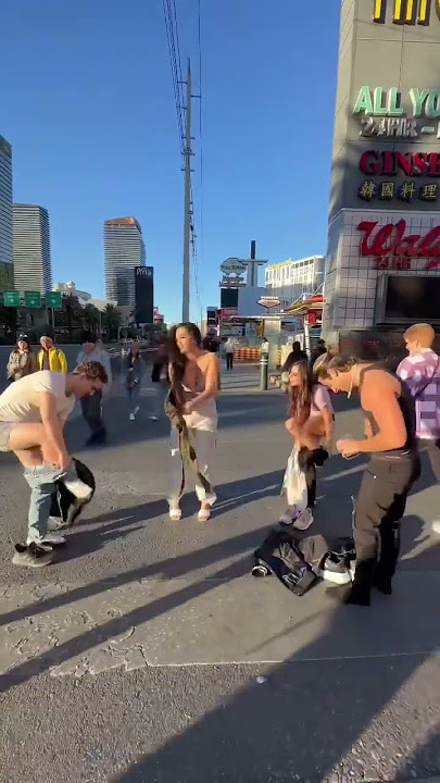 Swapping Clothes With Strangers For 100$ In Public! #shorts @ZalmanKrause