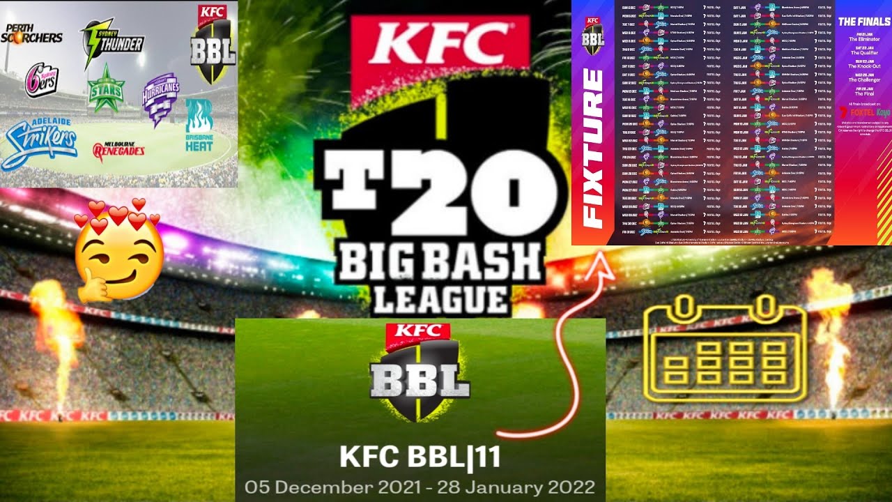 Big Bash league 2021_22 full schedule | BBL 11 details ||Cricket World