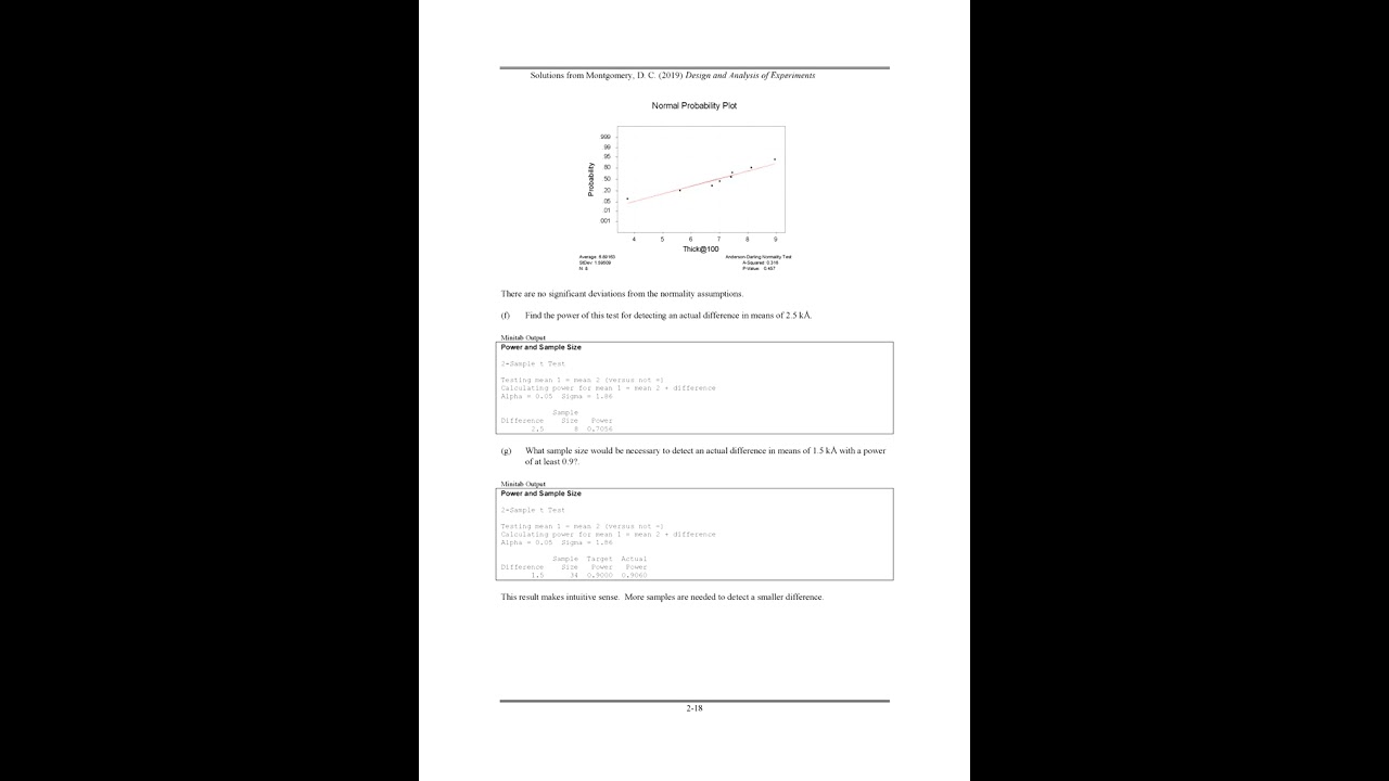 Solutions for Problems of Montgomery Design and Analysis of Experiments 10th Edition