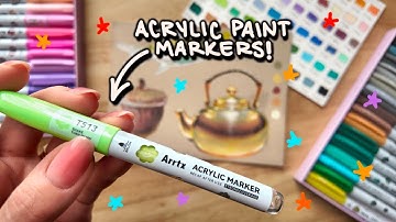 Sketching with acrylic paint markers! - ft. Arrtx