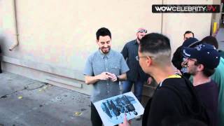 Linkin Park Mike Shinoda signs autographs at Jimmy Kimmel Live in Hollywood