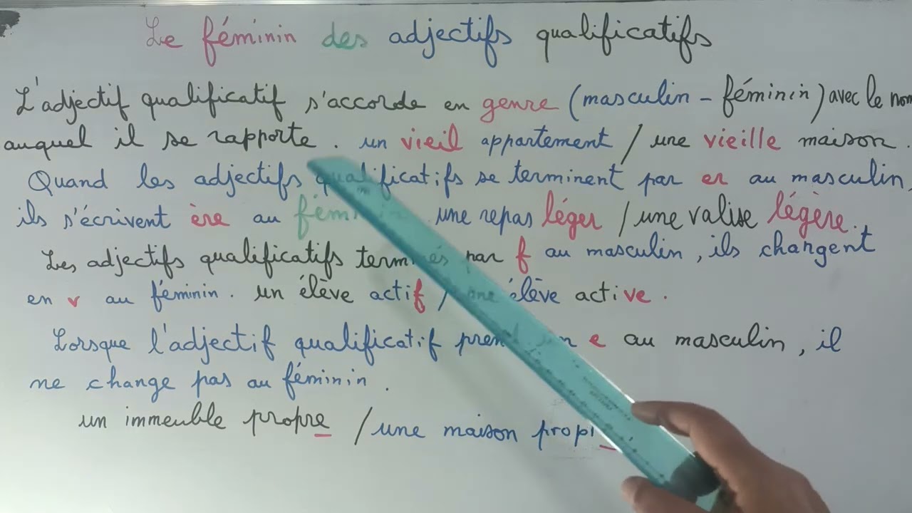 Le féminin des adjectifs qualificatifs...