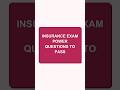 Insurance Exam Power Questions to Pass to Pass Your First Try