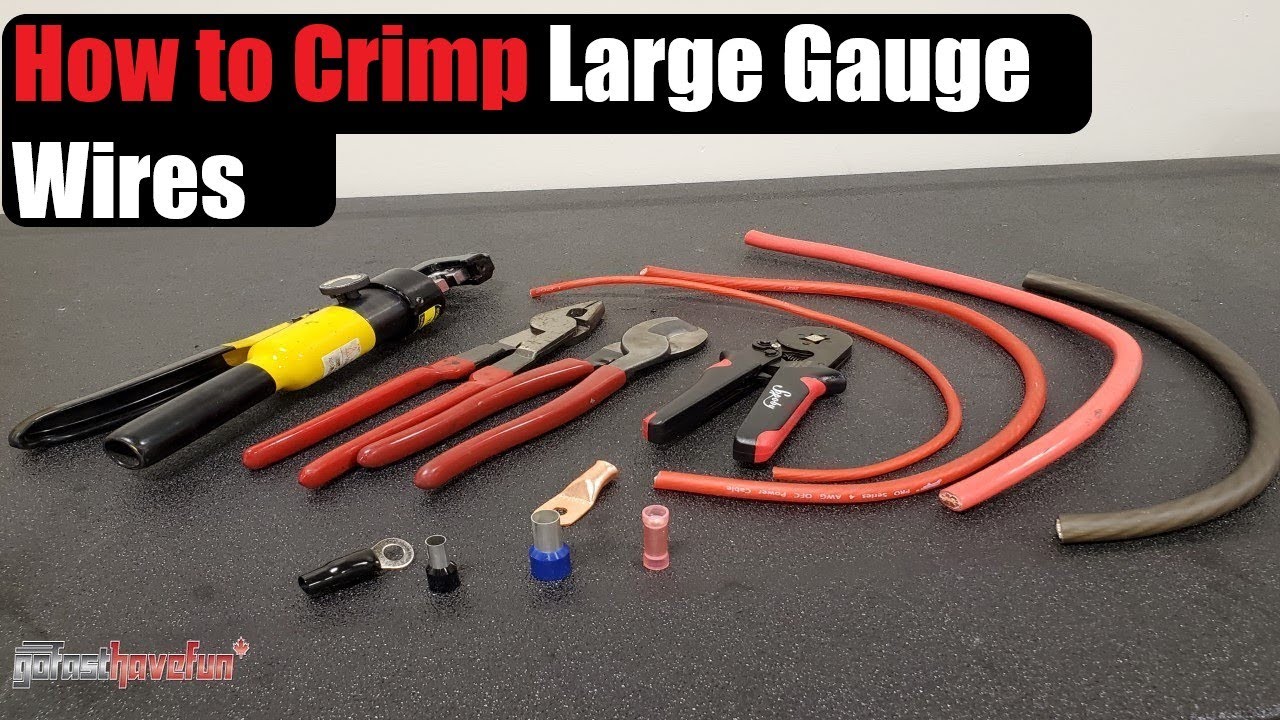 How to Crimp Large Gauge Wires (Battery Cable Lug, Ferrules & Ring  Terminals)